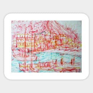 PORT TOWN PAINTING Sticker